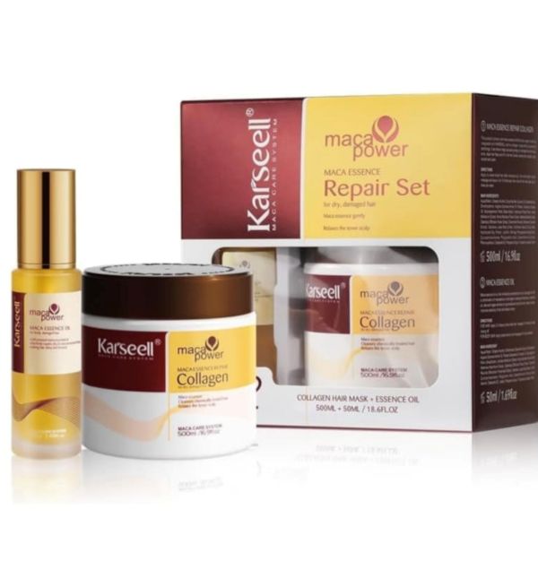 Karseell- Set Pack Mascarilla Y Serúm Nutrición, Reparación Cabello Dañado